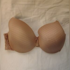 Chic Tan Bra with Lace Accents